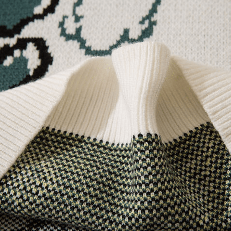 Dinosaur Sketch Pattern knit Vest