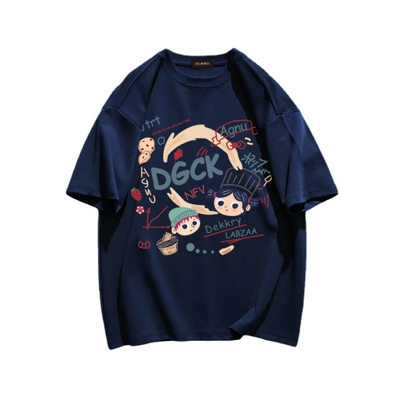 Urban Cartoon Girl Graphic T-Shirt