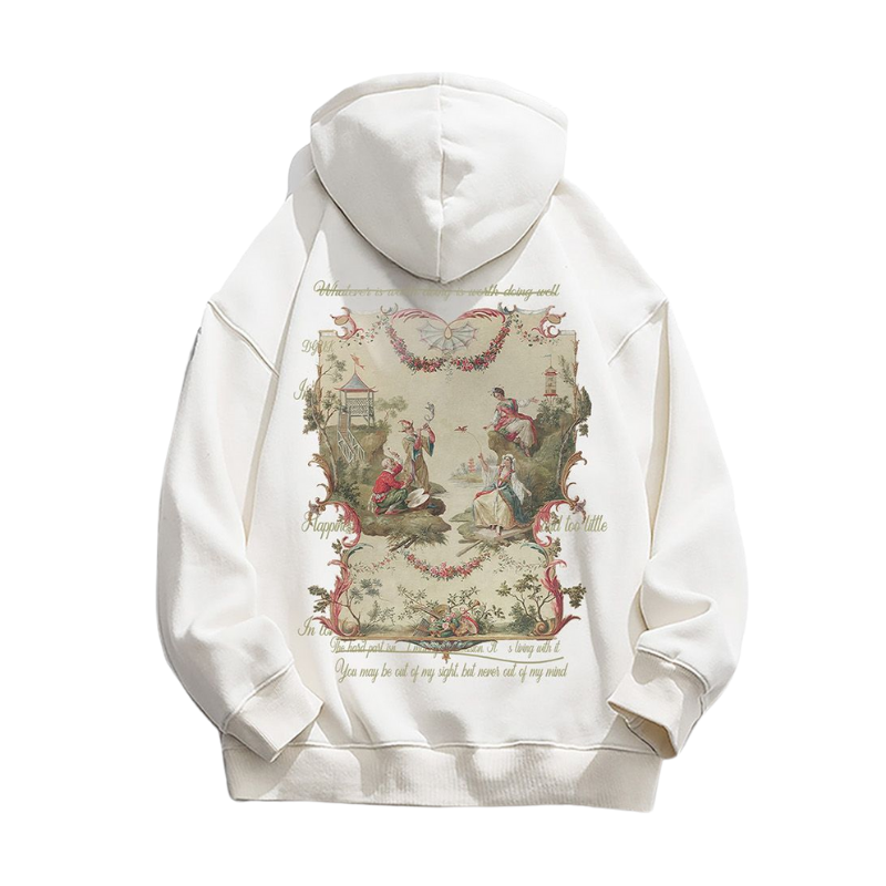 Vintage Graphic Letter Print Hoodie