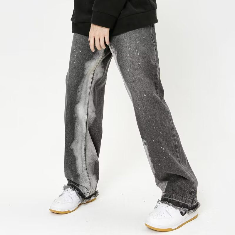 High Street Splash Ink Straight Leg Jeans