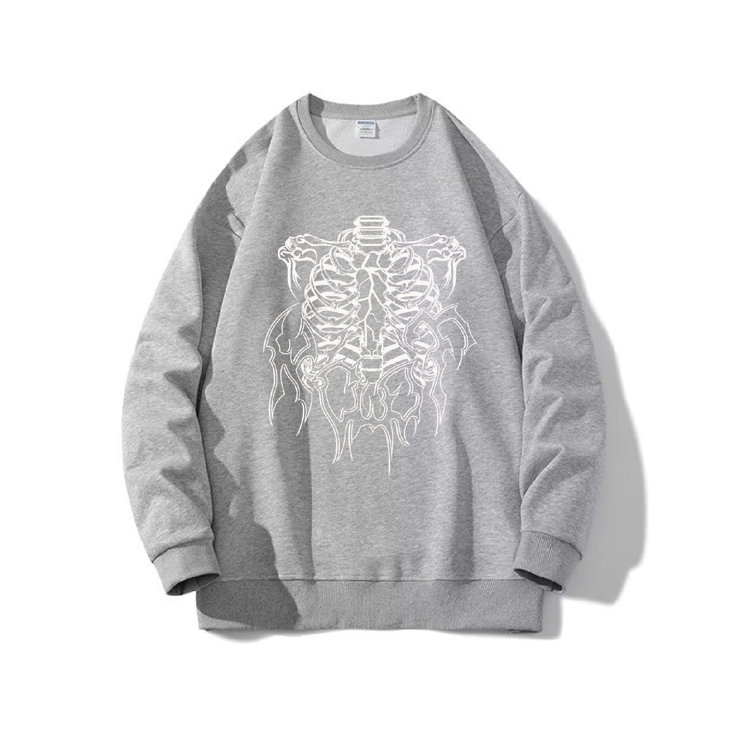 Skeleton Letter Graphic Sweatshirt