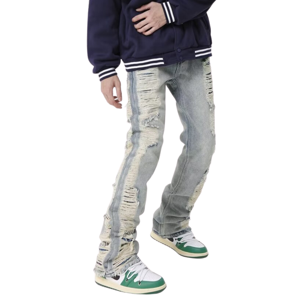 Urban Street Distressed Straight Leg Jeans