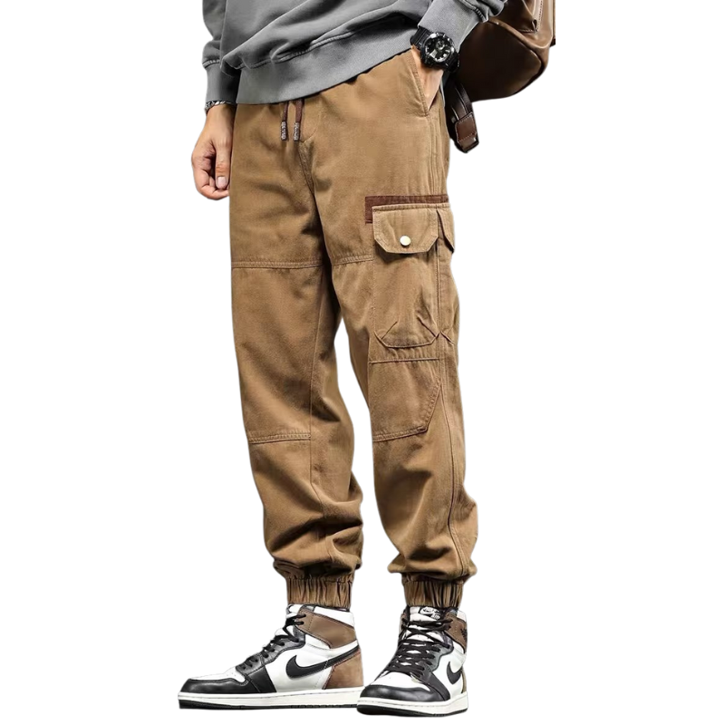 Vintage Solid Multi Pocket Cargo Pants