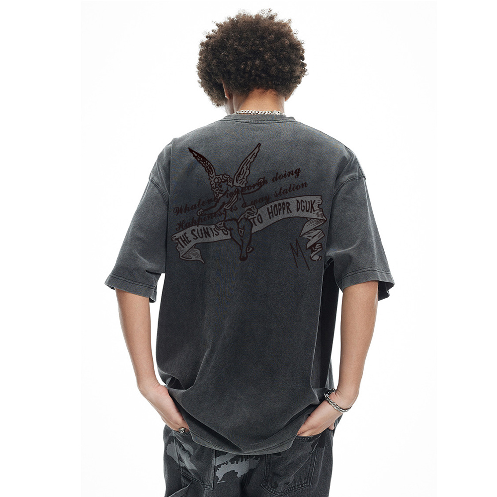 Urban High Street Letter Graphic Washed T-Shirt