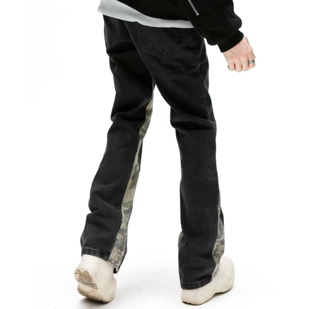 Urban High Street Paneled Contrast Jeans