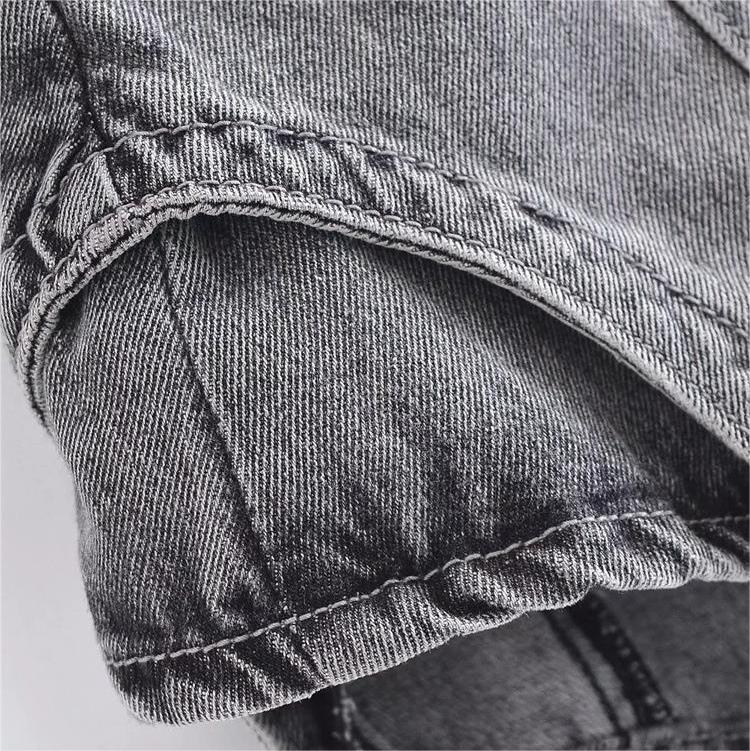 Women's Fake Two Piece Denim Shorts