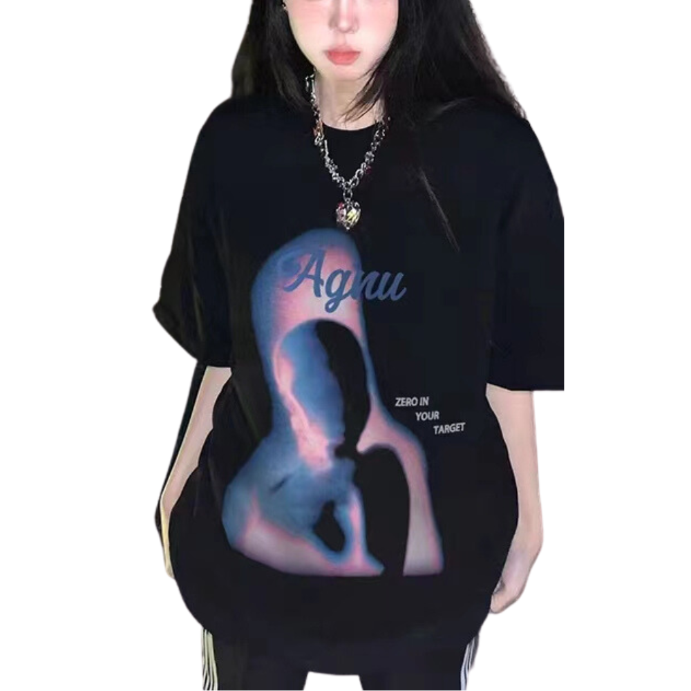 City Punk Abstract Silhouette Graphic T-Shirt