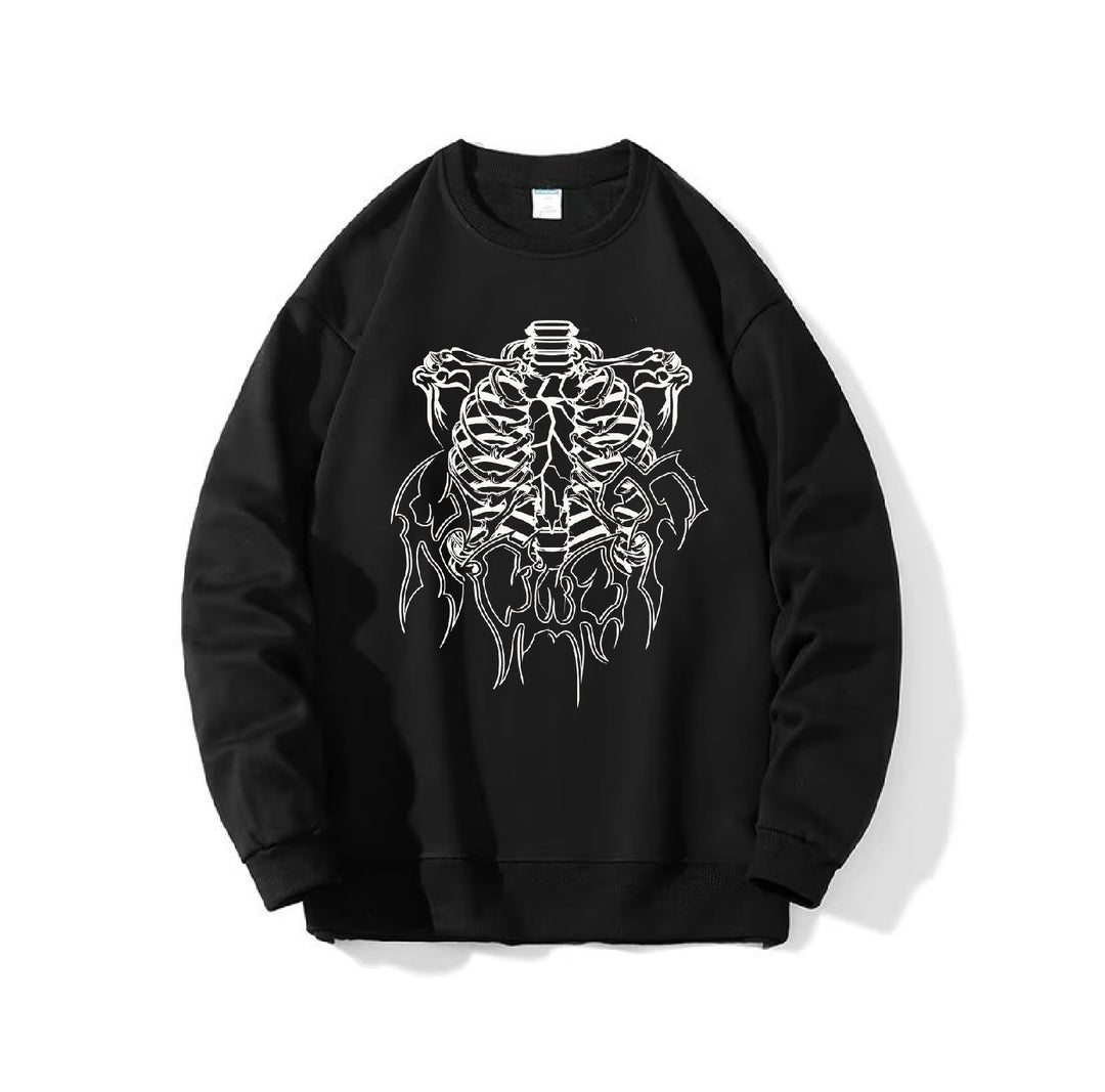 Skeleton Letter Graphic Sweatshirt