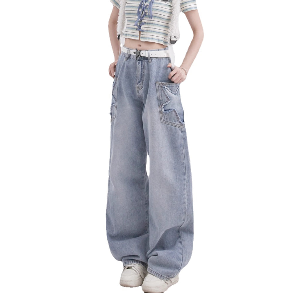 Women's Japanese Plain Star Jeans