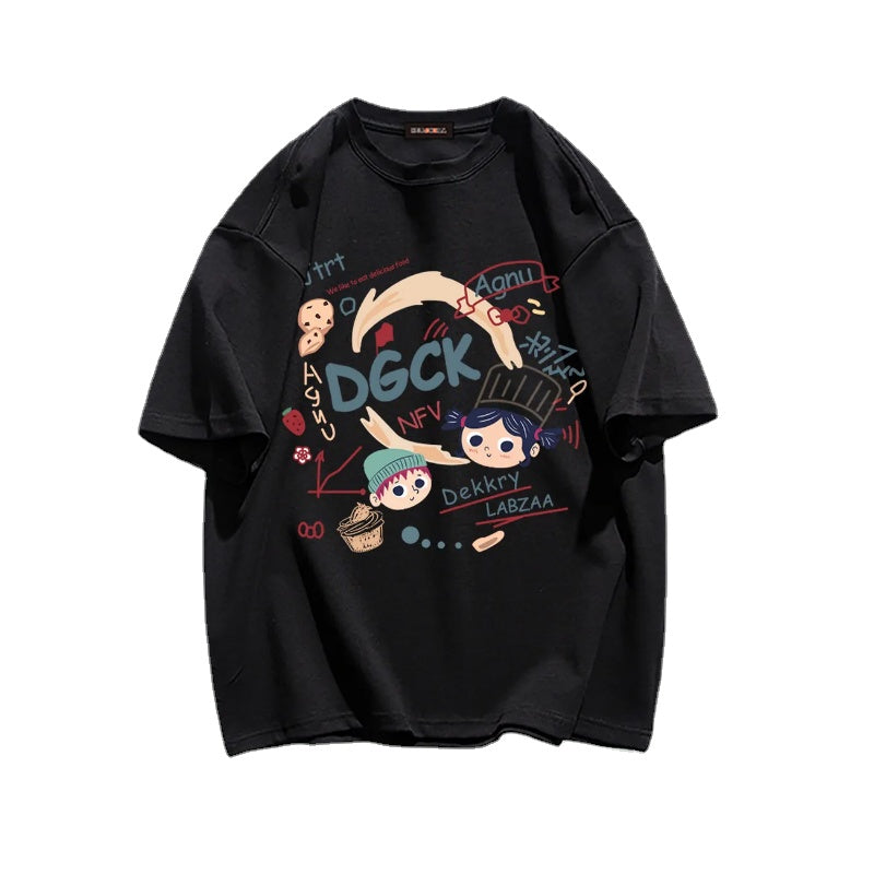 Urban Cartoon Girl Graphic T-Shirt