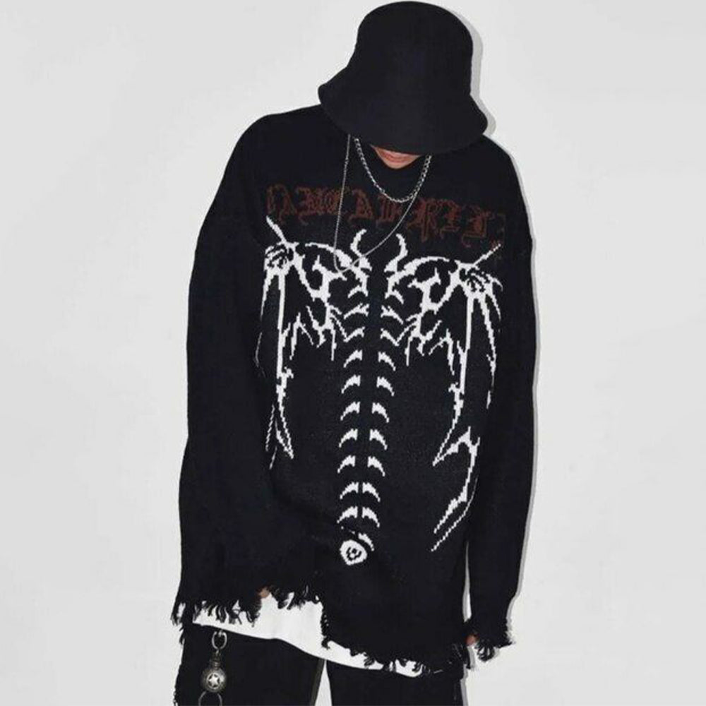 OOC' High Street Skeleton Embroidery Sweater