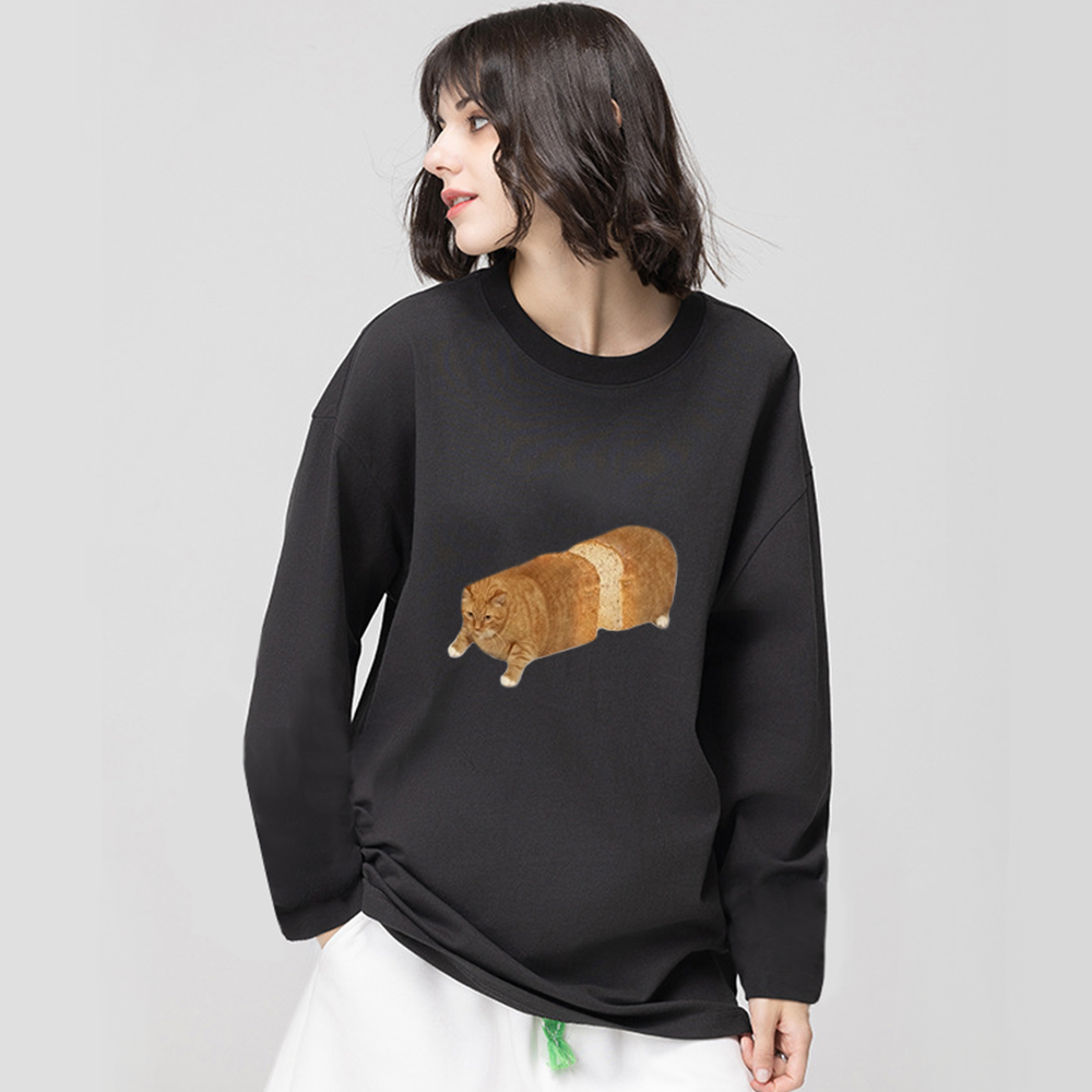 Bread Slice Cat Long Sleeve Shirt