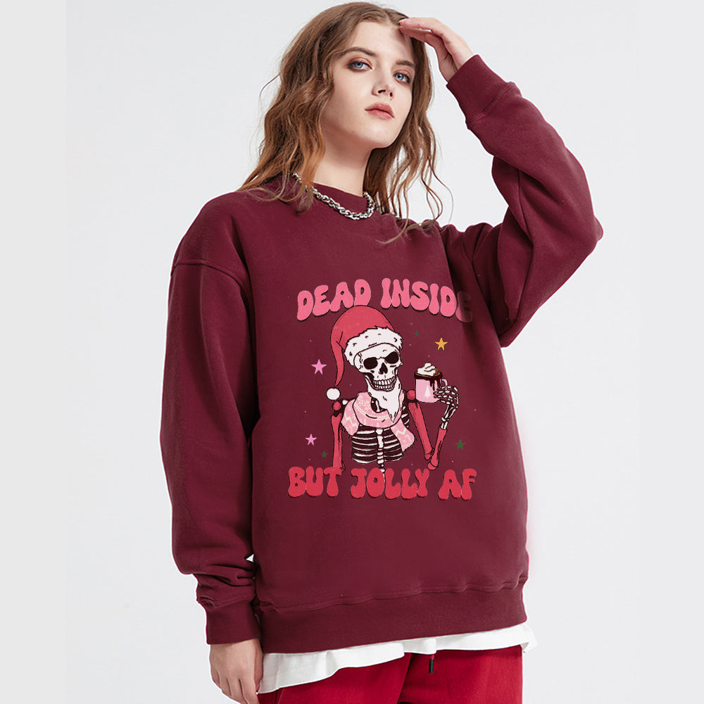 Retro Christmas Skull Cheers Sweatshirt