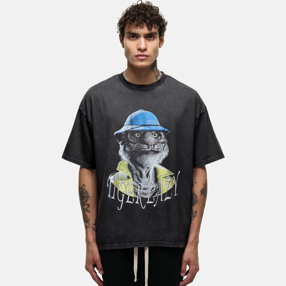 Gangster Tiger Washed T-Shirt