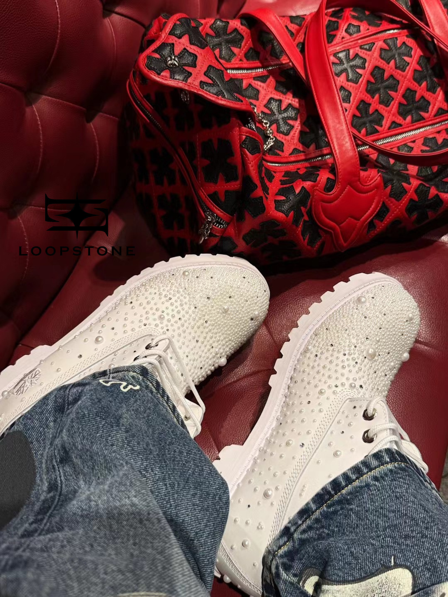 LoopStone Luxury Scarlet Night Crystal Boots - KOC Project