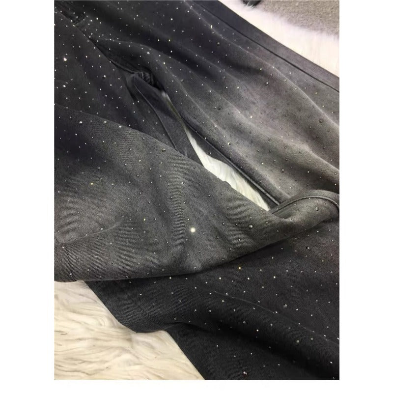 LoopStone Gradient Tie Dye Wash Wide-Leg Shining Stars Jeans