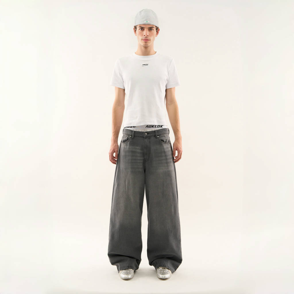 BAGGOUT American fashion star loose straight leg long pants casual wide leg pants