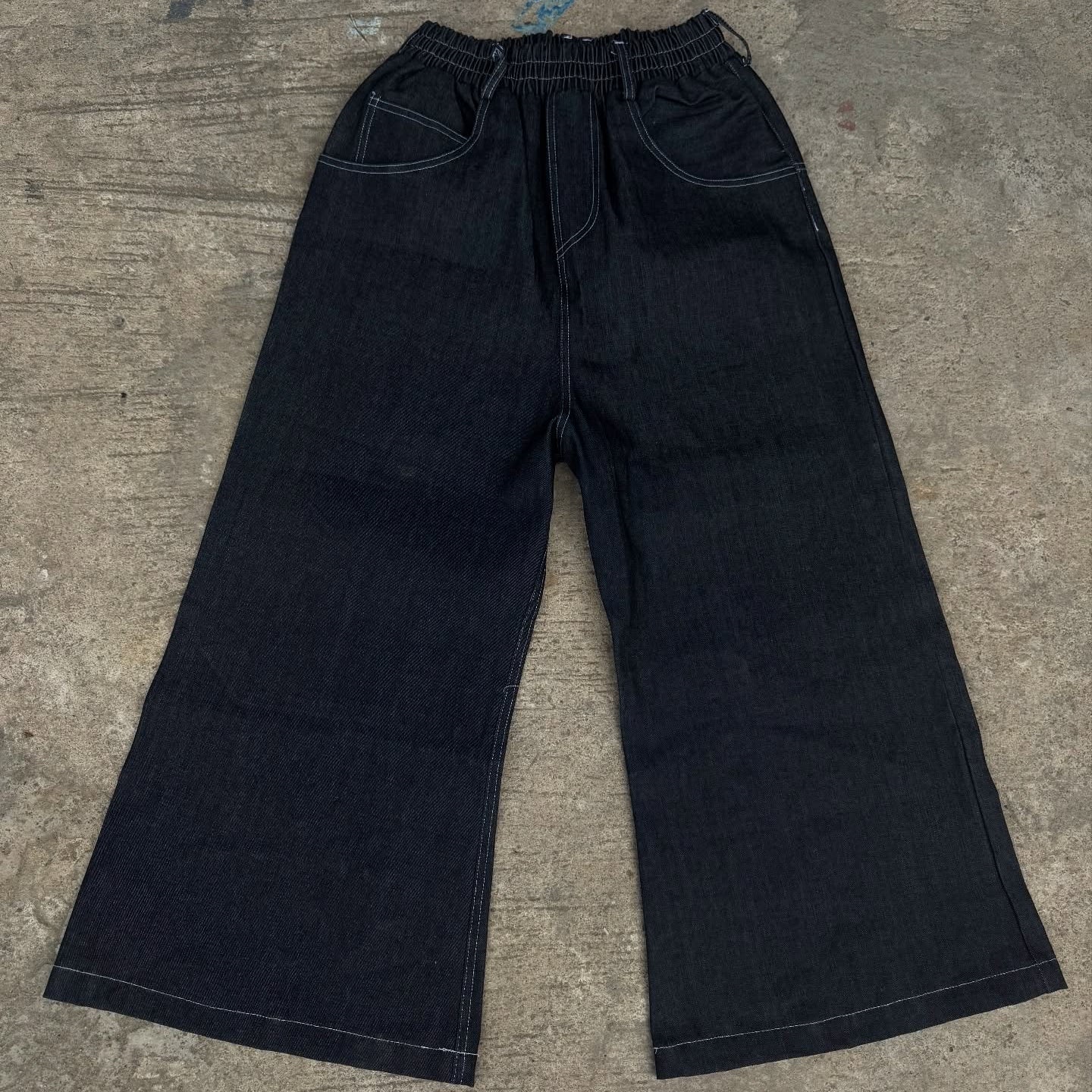 BAGGOUT Orangutan print black jeans casual wide-leg slacks
