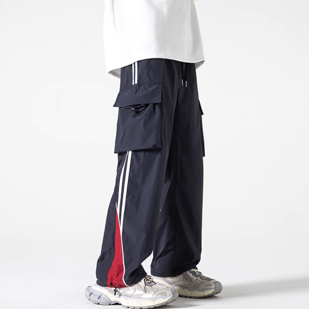 Quick-Drying Pocket Striped Sweatpants