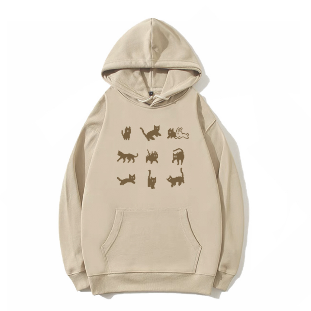 Black Cat Collection Print Hoodie