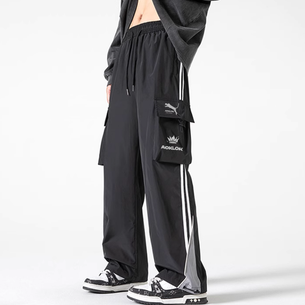 Quick-Drying Pocket Striped Sweatpants