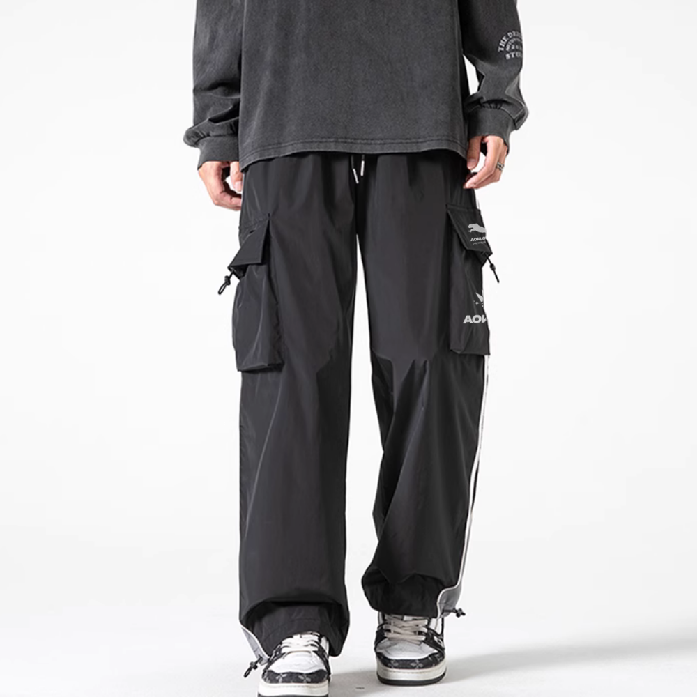 Quick-Drying Pocket Striped Sweatpants