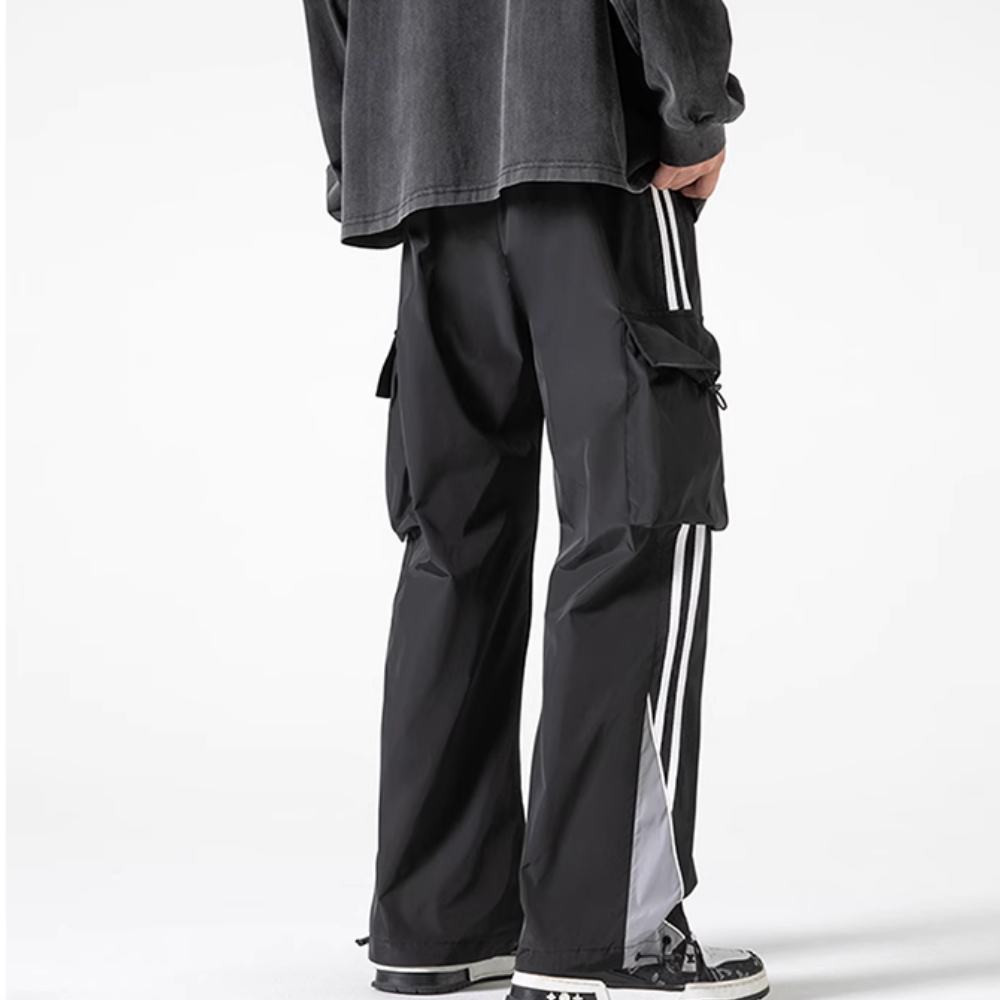 Quick-Drying Pocket Striped Sweatpants