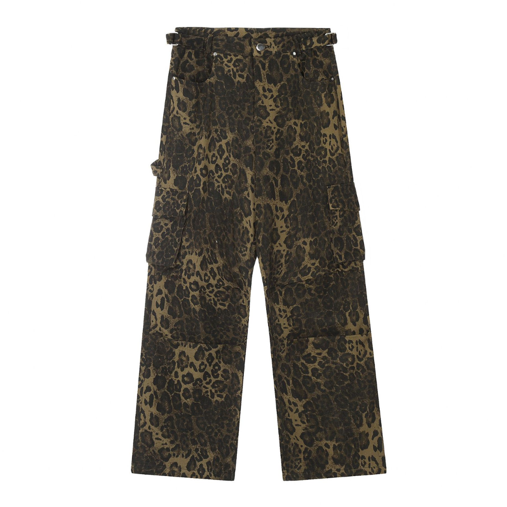 High Street Leopard Cargo Pants