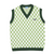 Casual Checkerboard Minimalist Lines Knitted-Vest