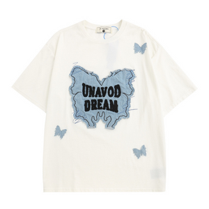 Butterfly Denim Patch T-Shirt