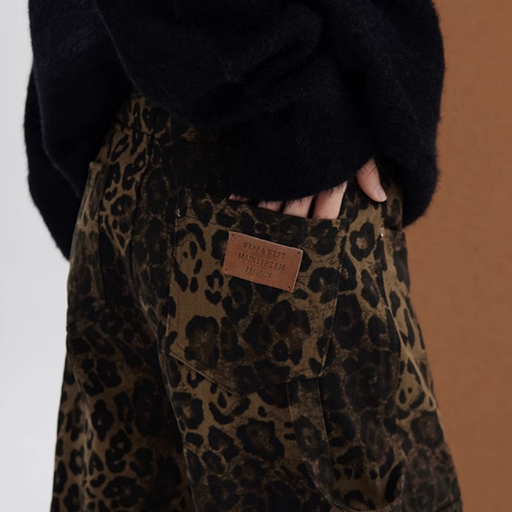 High Street Leopard Cargo Pants