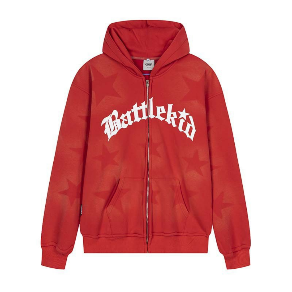 Punk Star Print Hoodie