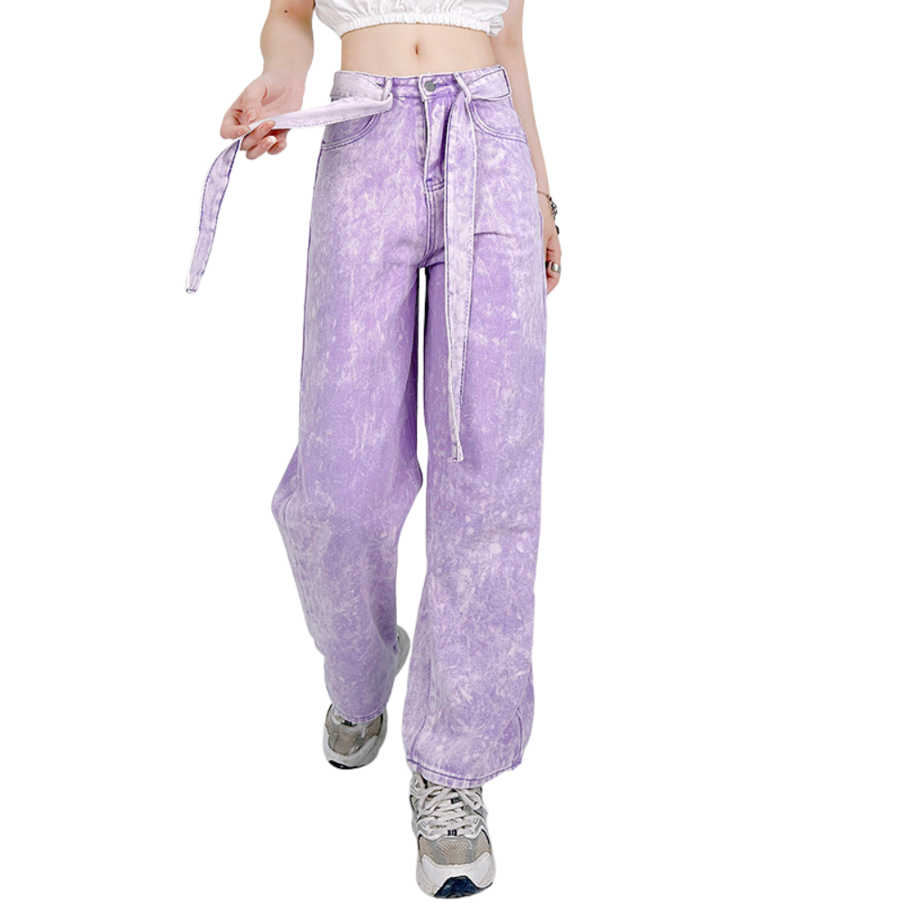 High Street Tie Dye Washed Baggy Jeans