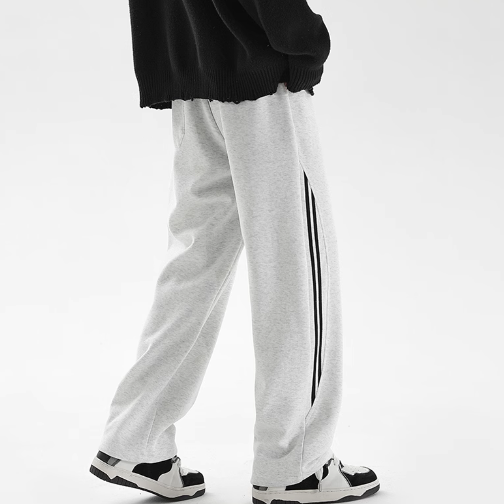 Retro Contrast Striped Sweatpants