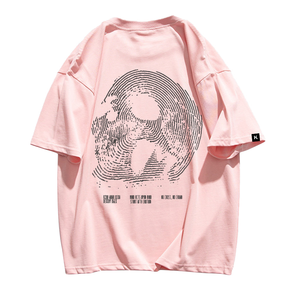 Fingerprint Skeleton Print T-shirt