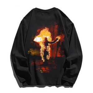 High Street Flaming Man Print Long Sleeve Shirt