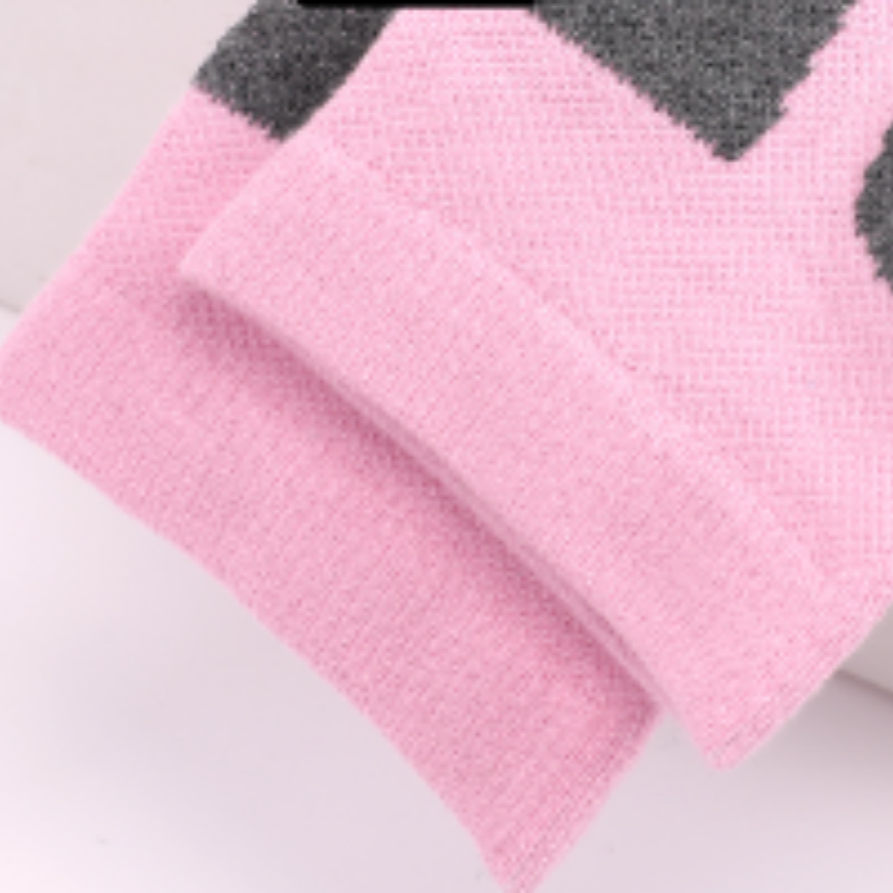 Contrasting Color Outdoor Ski Sock
