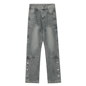 Street Button Panel Jeans