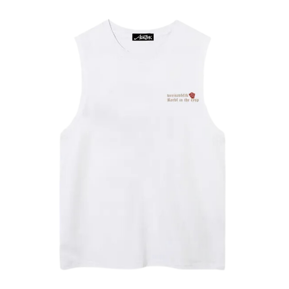 Hip Hop Rose Floral Graphic Vest