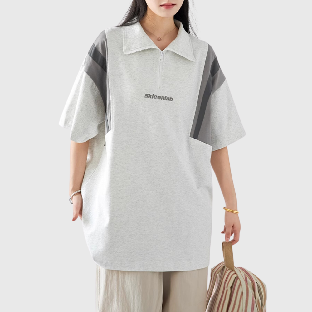 Japanese Contrast Color Polo T-Shirt