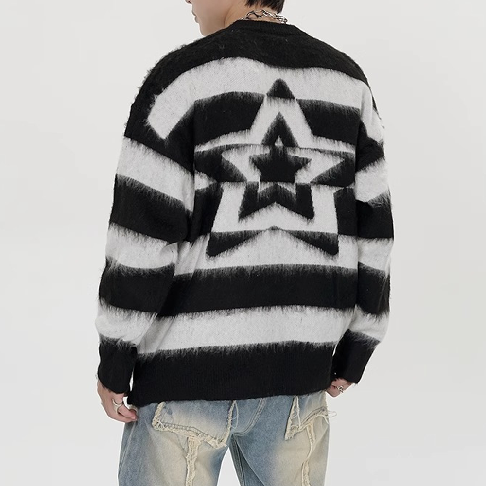 Vintage Striped Mink Sweater