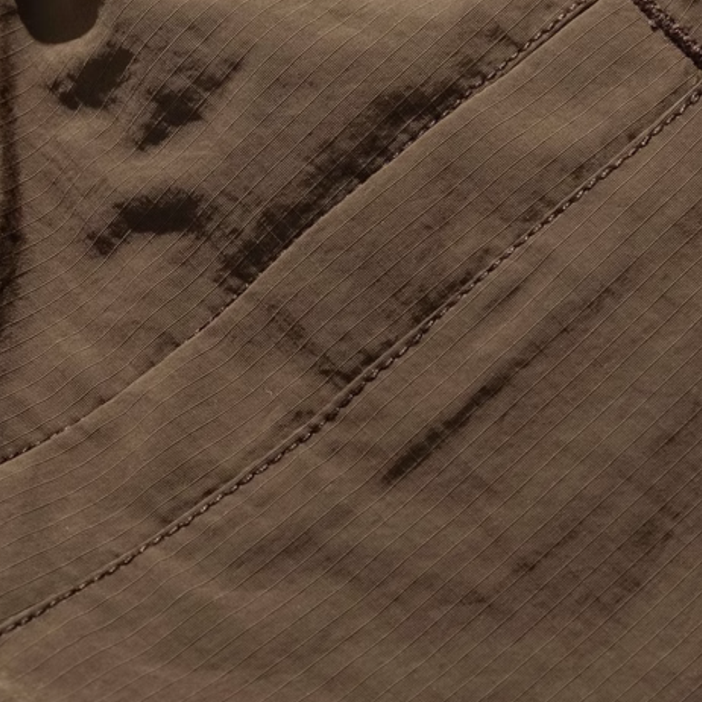 Vintage Solid Drawstring Cargo Shorts