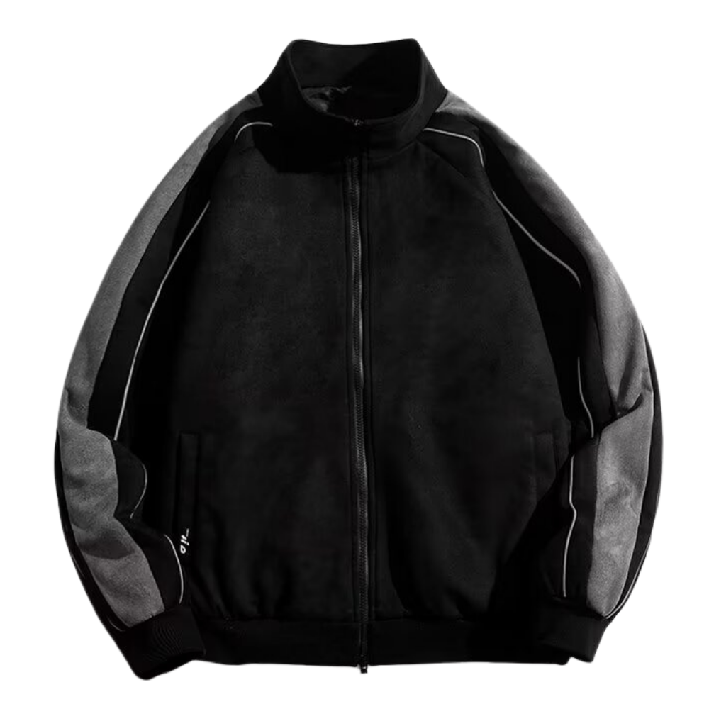 Outdoor Suede Reflective Stripe Jacket