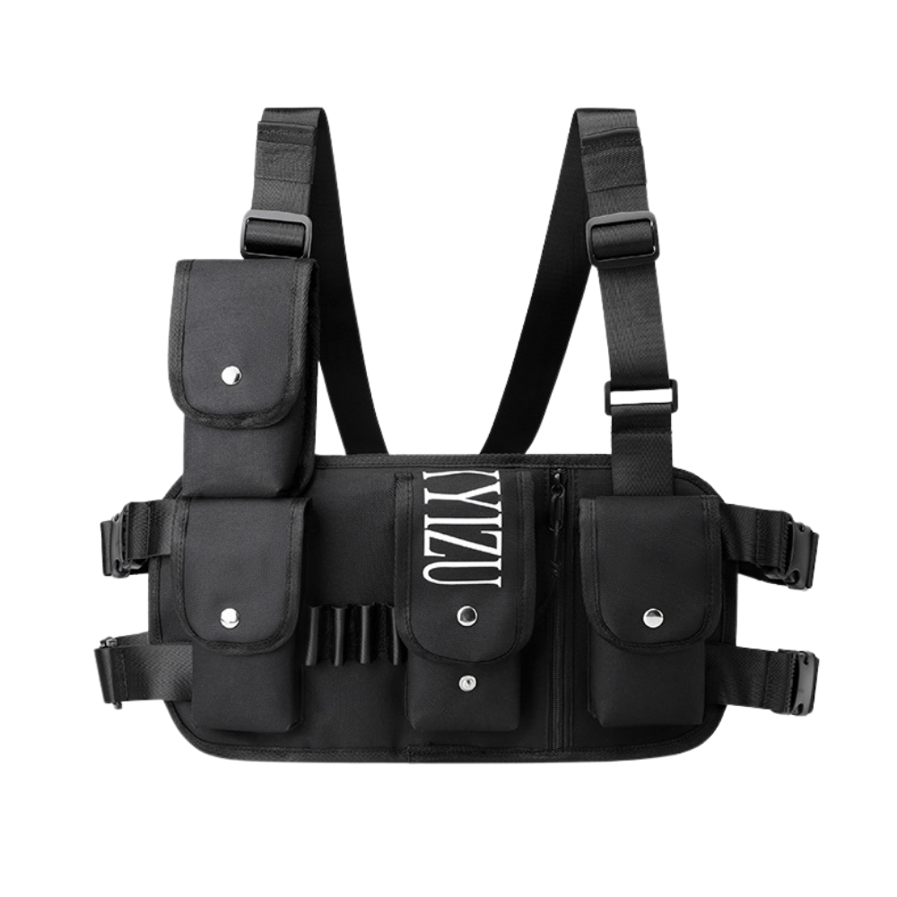 Tactical Multi-Pocket Canvas Chest Bag