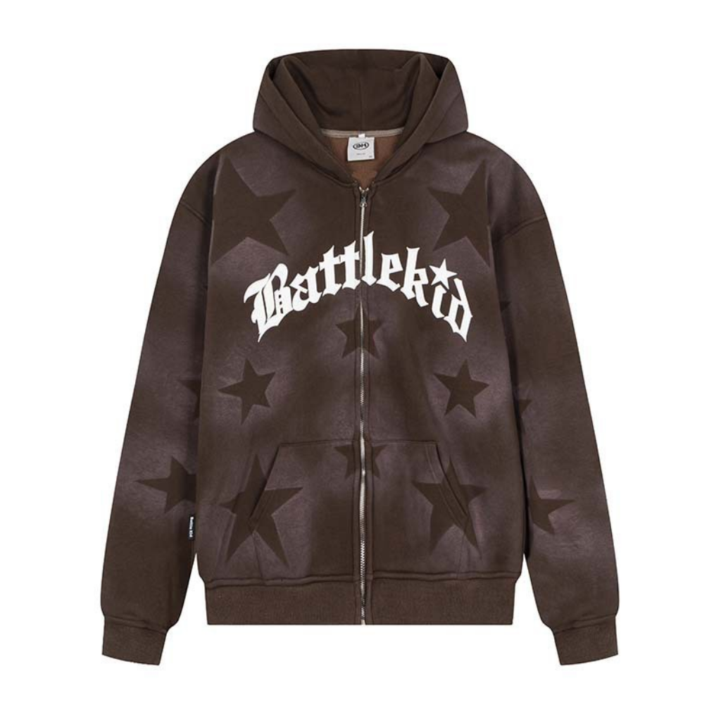 Punk Star Print Hoodie