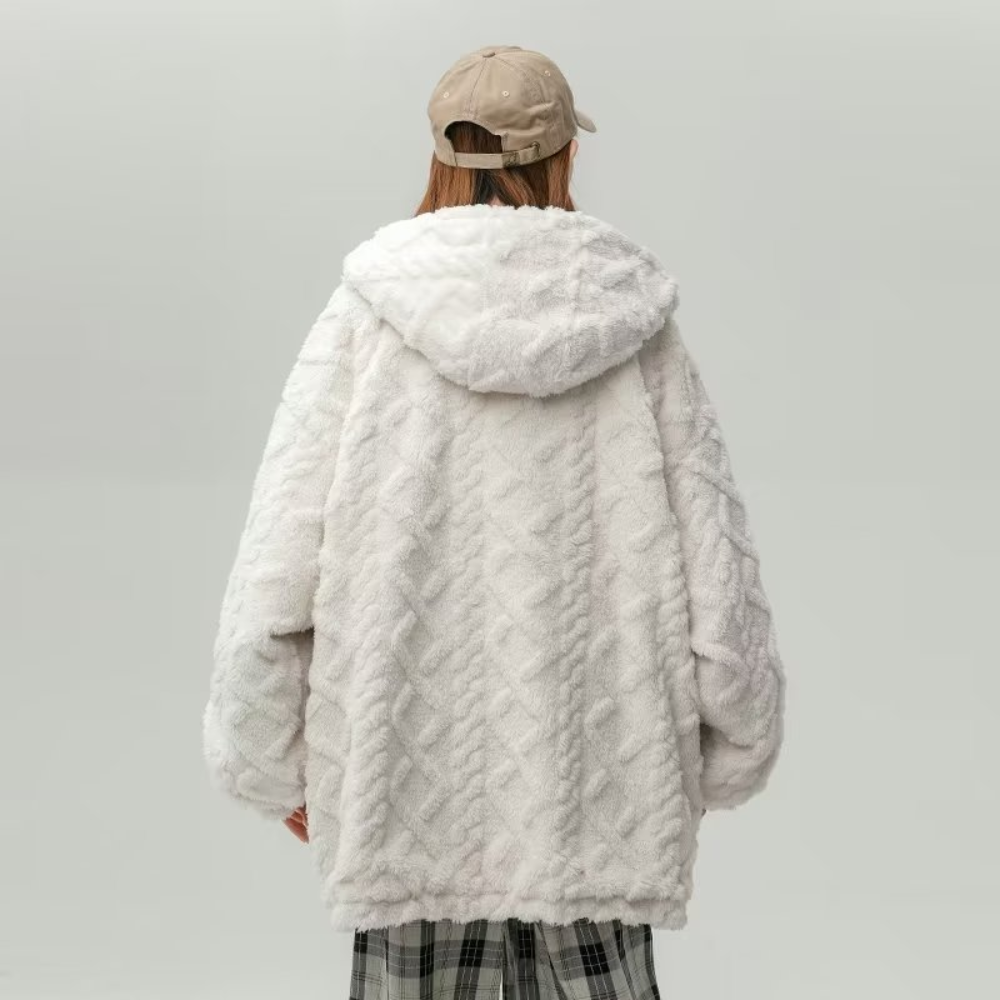 OOC' Vintage Embroidered Sherpa Hooded Coat