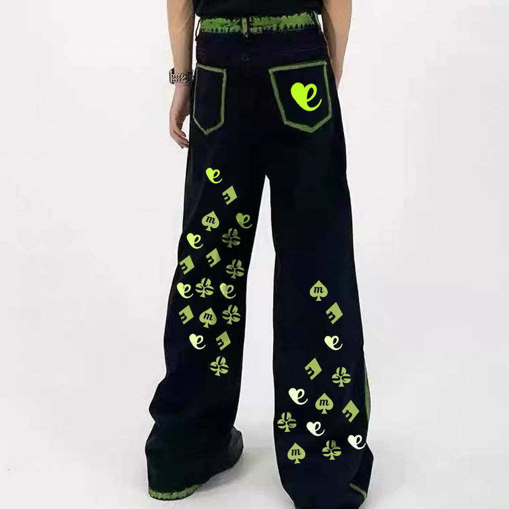 DF High Street Light Luxury Green Tone Jeans
