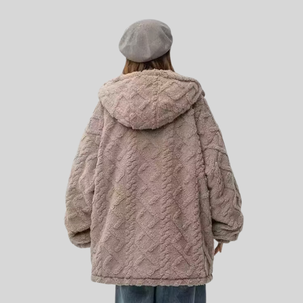 OOC' Vintage Embroidered Sherpa Hooded Coat