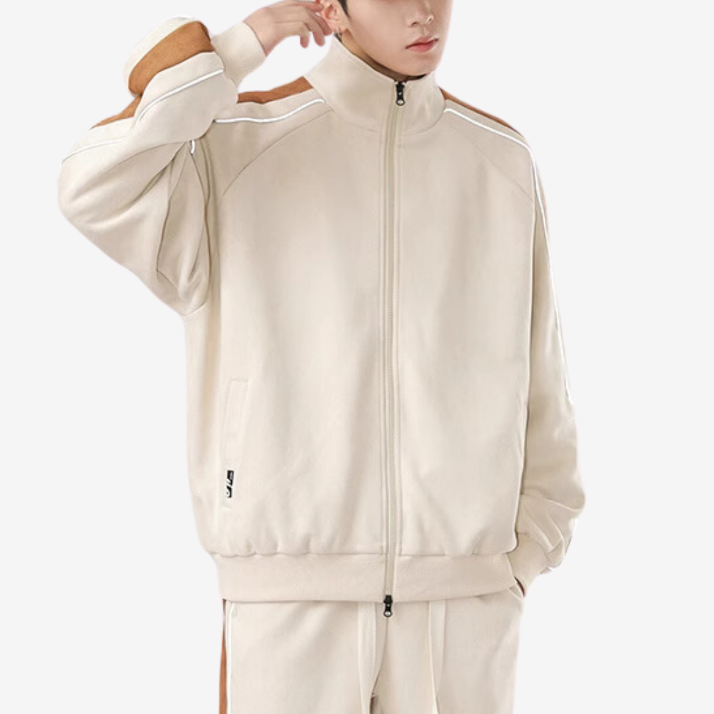 Outdoor Suede Reflective Stripe Jacket