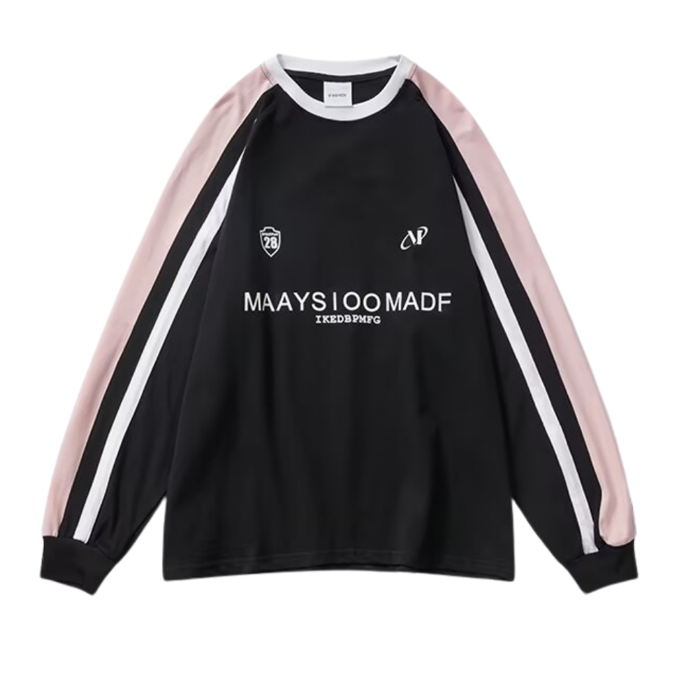 Japanese Contrasting Ribbon Sweatshirt